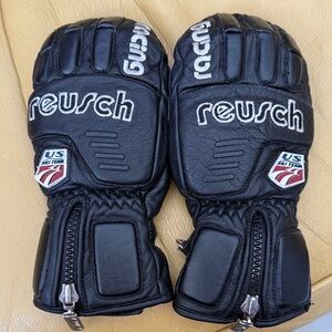 Reusch Black Racing Gloves Junior Large